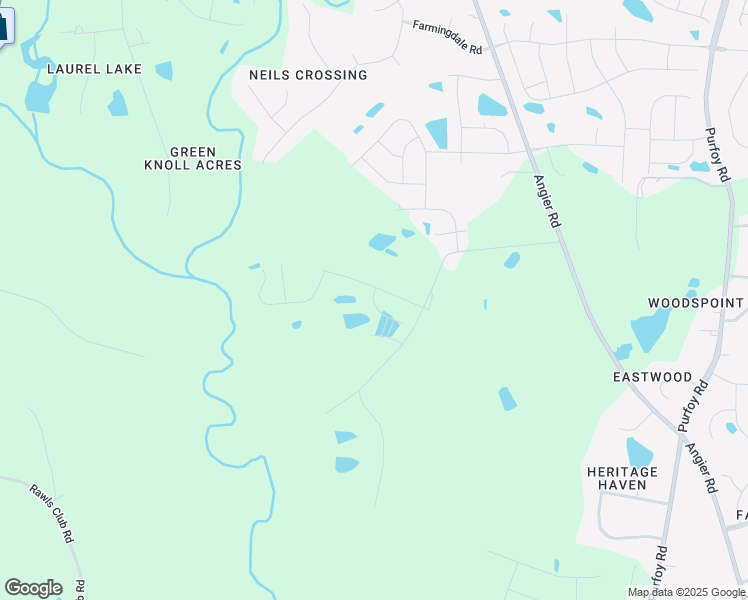 map of restaurants, bars, coffee shops, grocery stores, and more near 2301 Edenberry lane in Fuquay-Varina