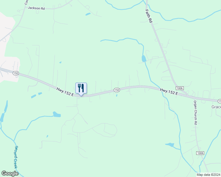 map of restaurants, bars, coffee shops, grocery stores, and more near 5604 North Carolina 152 in Rockwell