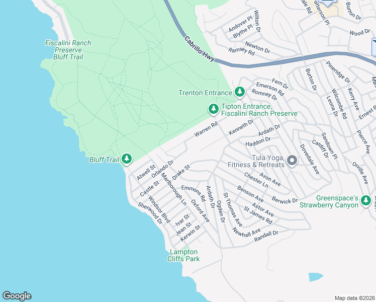 map of restaurants, bars, coffee shops, grocery stores, and more near 676 Orlando Drive in Cambria