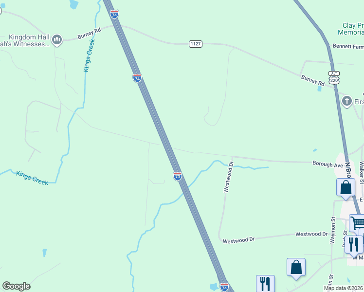 map of restaurants, bars, coffee shops, grocery stores, and more near 682 Borough Avenue in Seagrove
