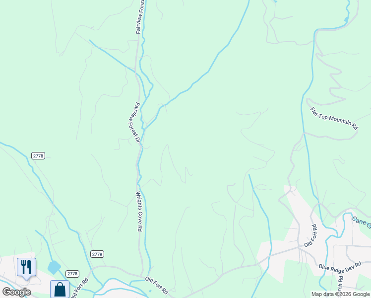 map of restaurants, bars, coffee shops, grocery stores, and more near 98 Ivy Cove Rd in Fairview