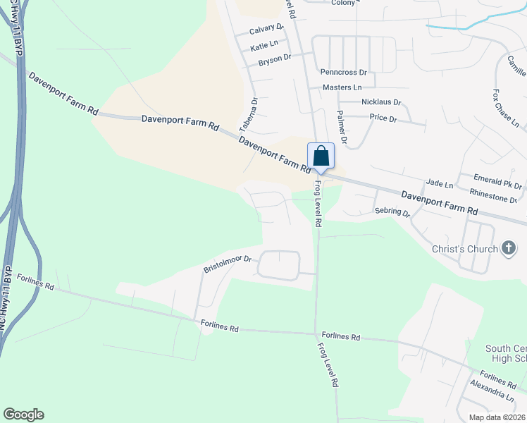 map of restaurants, bars, coffee shops, grocery stores, and more near 1225 Brighton Drive in Winterville