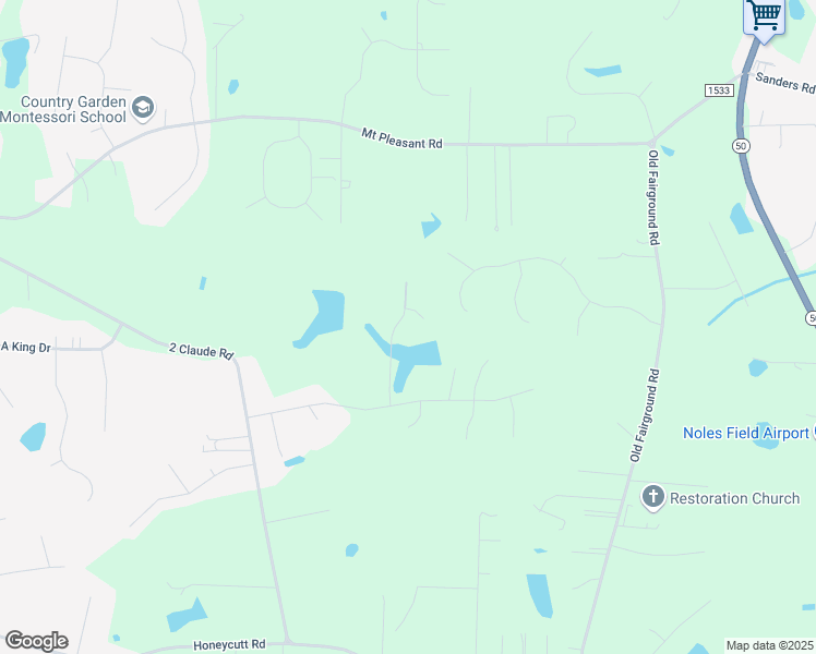 map of restaurants, bars, coffee shops, grocery stores, and more near 186 Hornbeam Lane in Johnston County