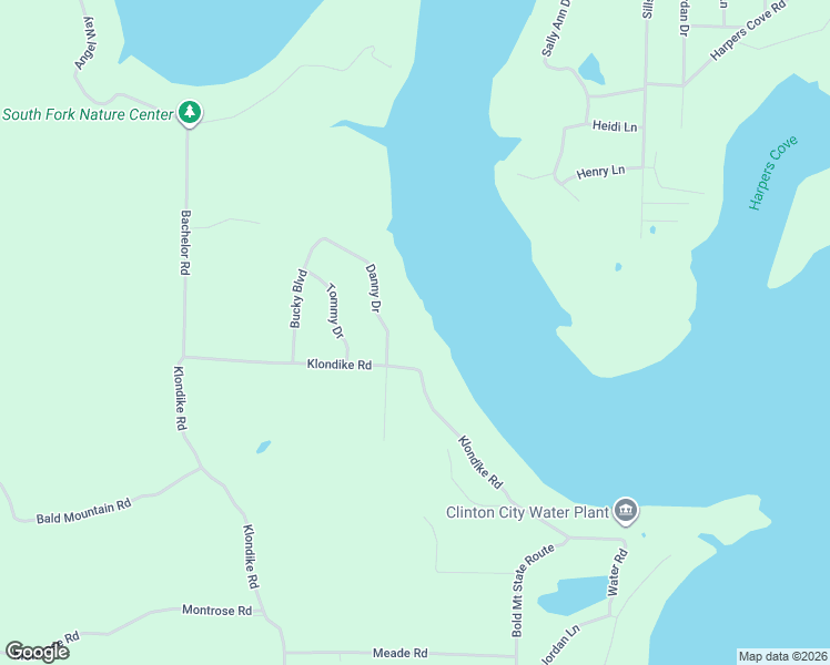 map of restaurants, bars, coffee shops, grocery stores, and more near 1525 Klondike Road in Clinton