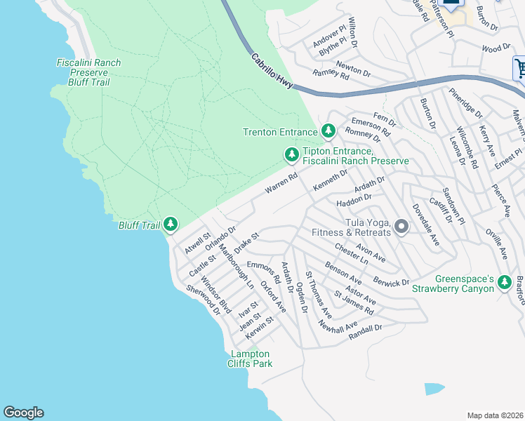map of restaurants, bars, coffee shops, grocery stores, and more near 676 Orlando Drive in Cambria