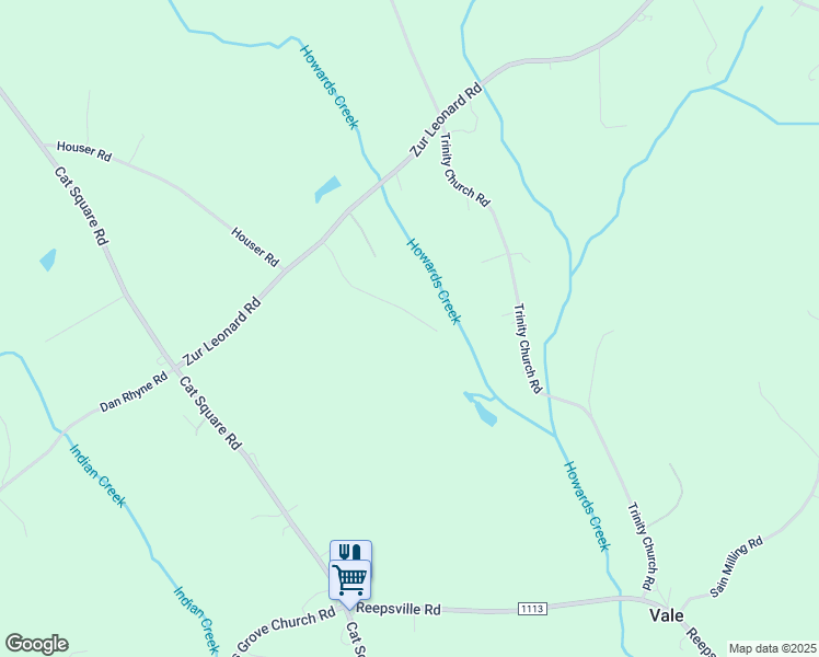 map of restaurants, bars, coffee shops, grocery stores, and more near 3241 Appletree Court in Vale
