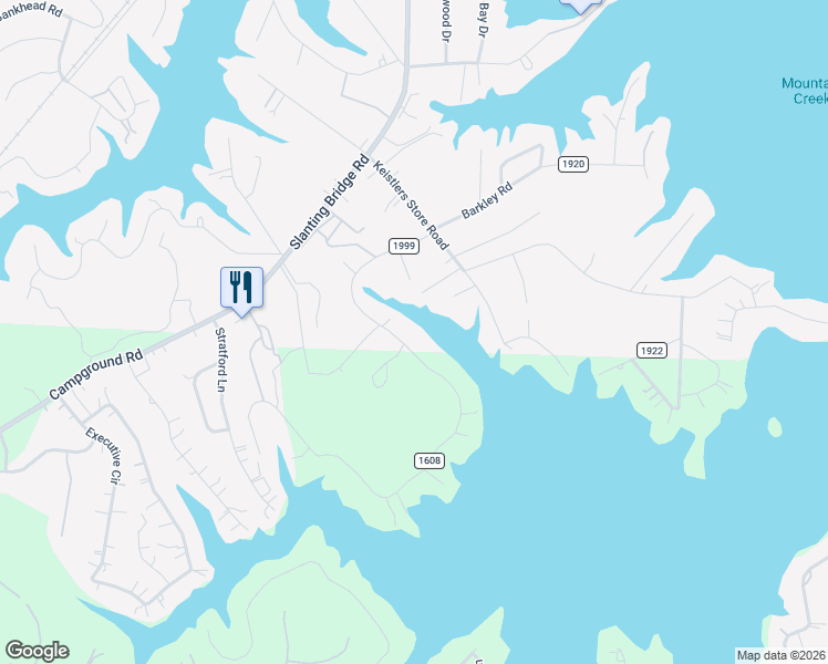 map of restaurants, bars, coffee shops, grocery stores, and more near 5050 Lynwood Lane in Sherrills Ford