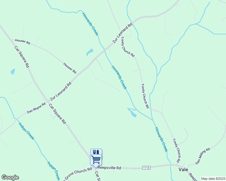 map of restaurants, bars, coffee shops, grocery stores, and more near 3241 Appletree Court in Vale
