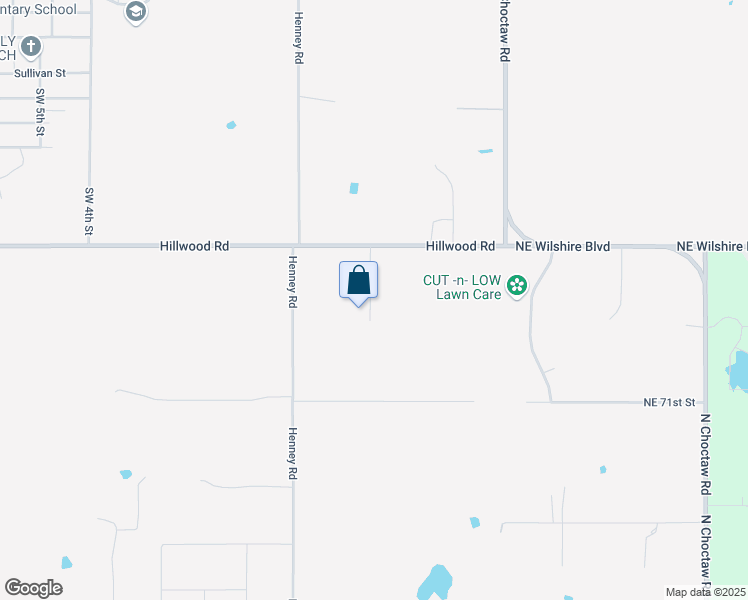 map of restaurants, bars, coffee shops, grocery stores, and more near 7606 Teresita Lane in Jones