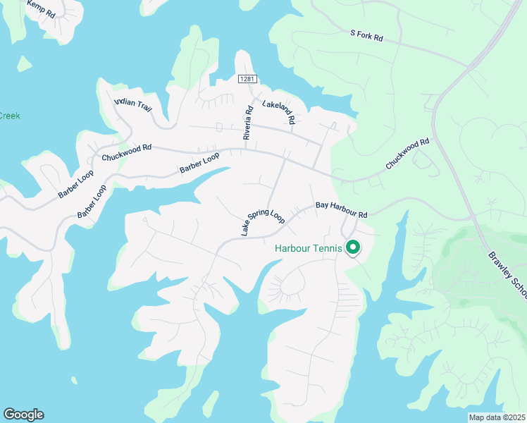 map of restaurants, bars, coffee shops, grocery stores, and more near Lake Spring Loop in Lake Norman of Iredell