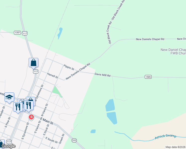 map of restaurants, bars, coffee shops, grocery stores, and more near 464 Davis Mill Road in Fremont