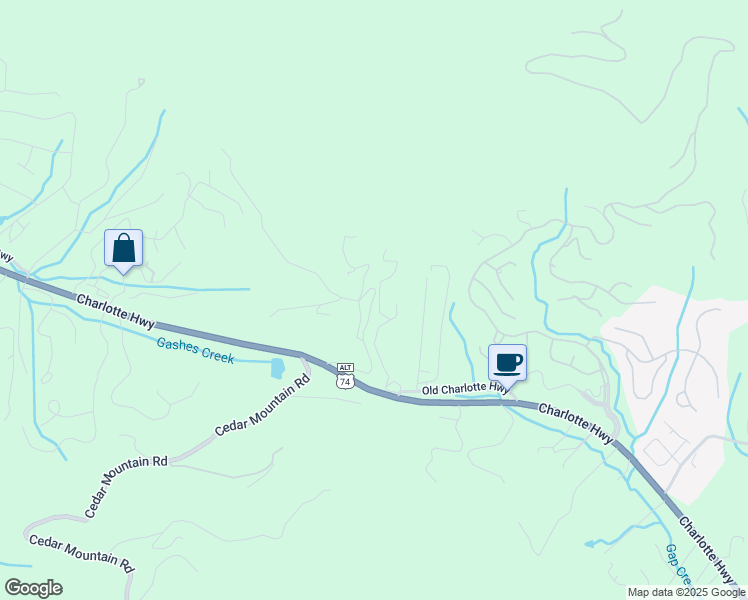 map of restaurants, bars, coffee shops, grocery stores, and more near 75 Winding Ridge Road in Asheville