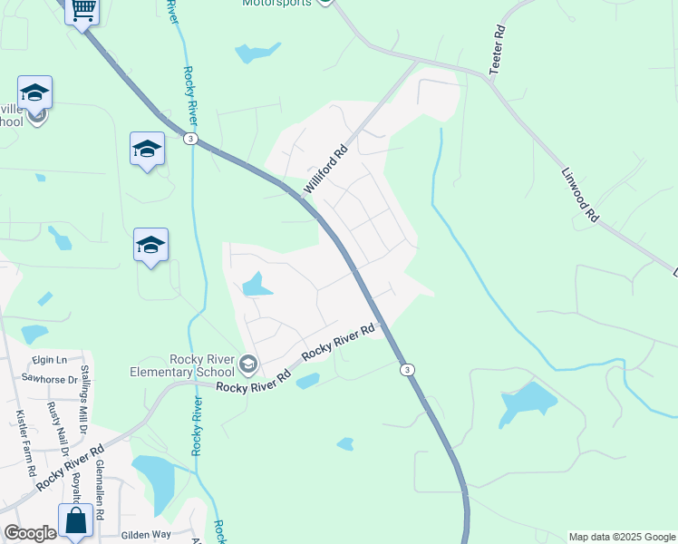 map of restaurants, bars, coffee shops, grocery stores, and more near 1584 Coddle Creek Highway in Mooresville