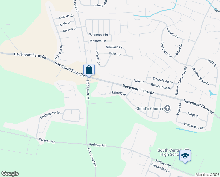 map of restaurants, bars, coffee shops, grocery stores, and more near 916 Selwood Lane in Winterville