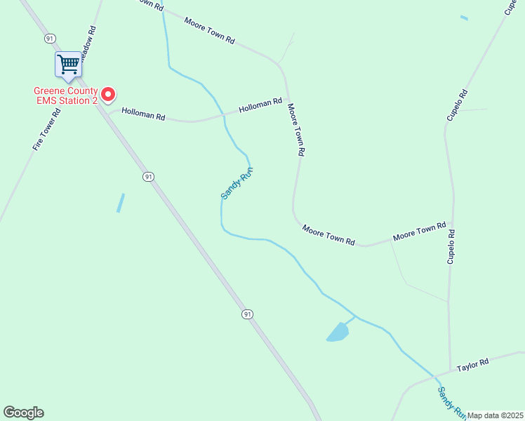 map of restaurants, bars, coffee shops, grocery stores, and more near 605 Moore Town Road in Walstonburg