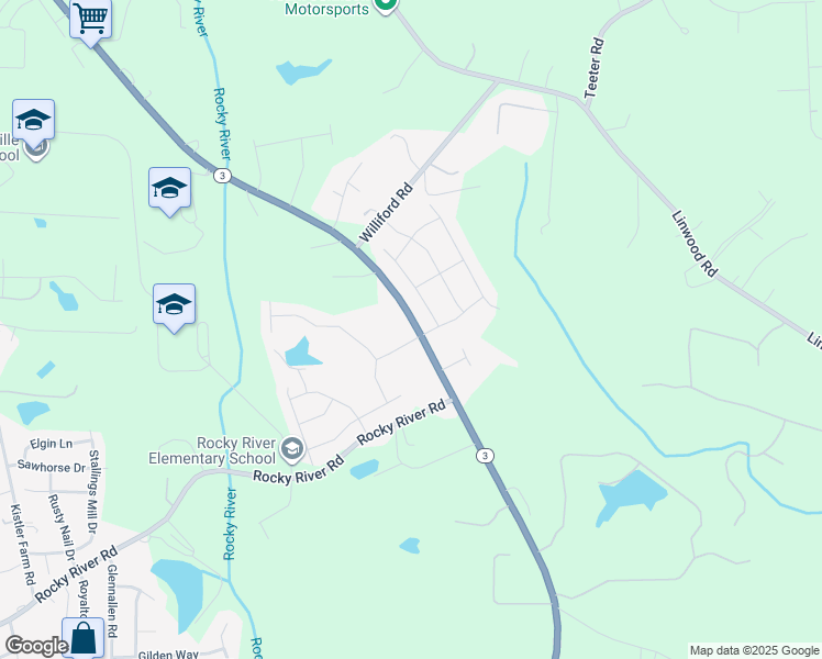map of restaurants, bars, coffee shops, grocery stores, and more near 1584 Coddle Creek Highway in Mooresville