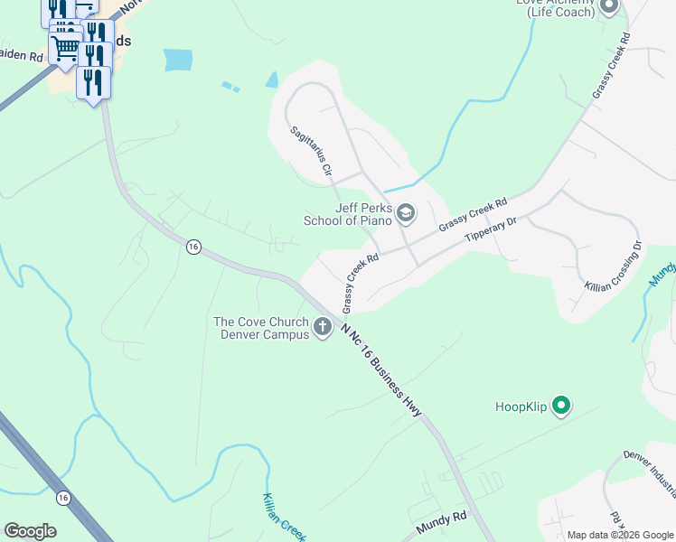 map of restaurants, bars, coffee shops, grocery stores, and more near 5589 91 Wrenn Drive in Denver