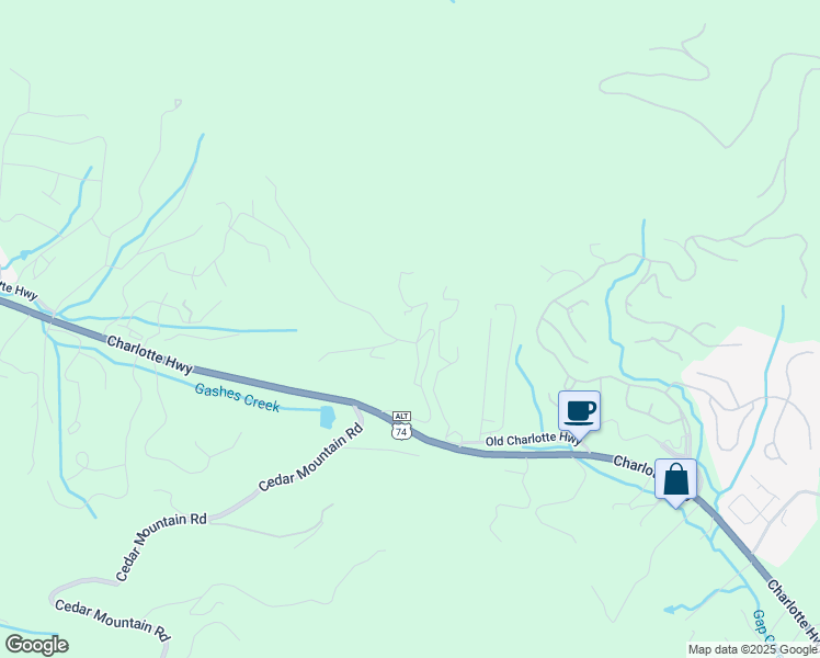 map of restaurants, bars, coffee shops, grocery stores, and more near 75 Winding Ridge Road in Asheville