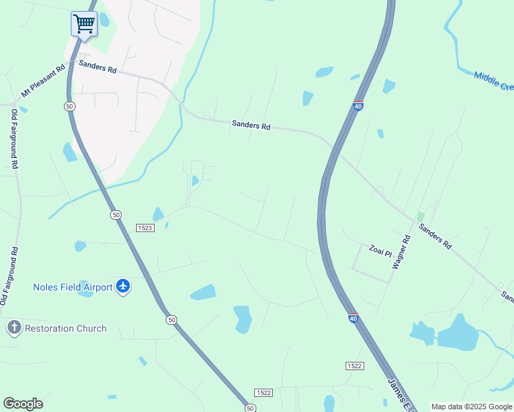 map of restaurants, bars, coffee shops, grocery stores, and more near 37 Marie Court in Willow Spring