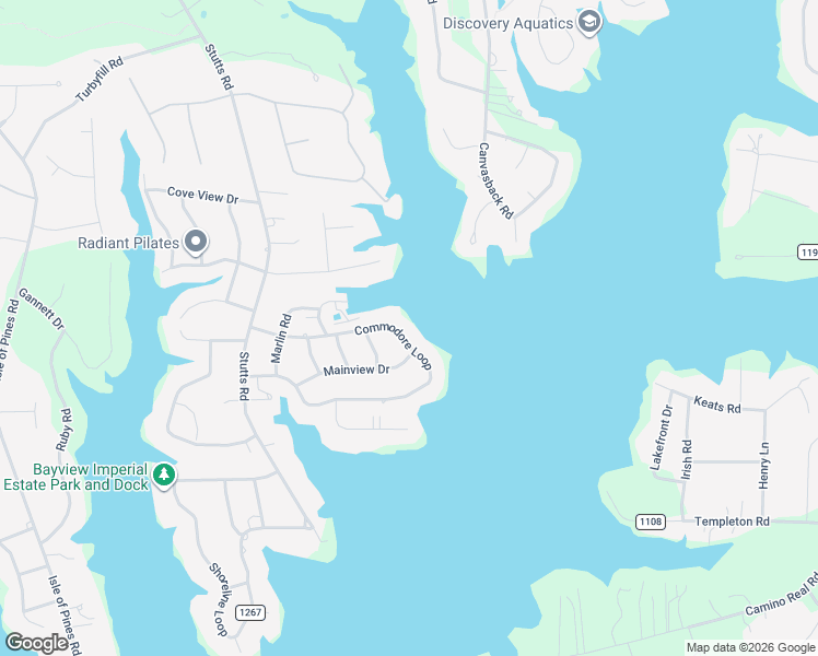 map of restaurants, bars, coffee shops, grocery stores, and more near 187 Commodore Loop in Mooresville