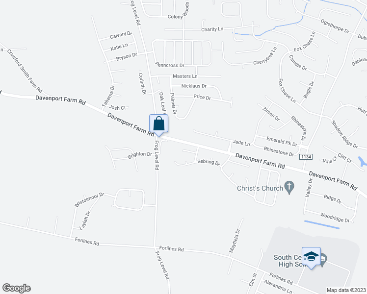 map of restaurants, bars, coffee shops, grocery stores, and more near 920 Selwood Lane in Winterville