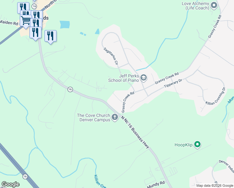 map of restaurants, bars, coffee shops, grocery stores, and more near 5589 91 Wrenn Drive in Denver