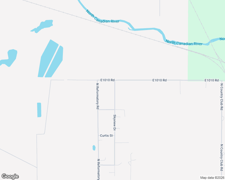 map of restaurants, bars, coffee shops, grocery stores, and more near 1408 Skyview Drive in El Reno