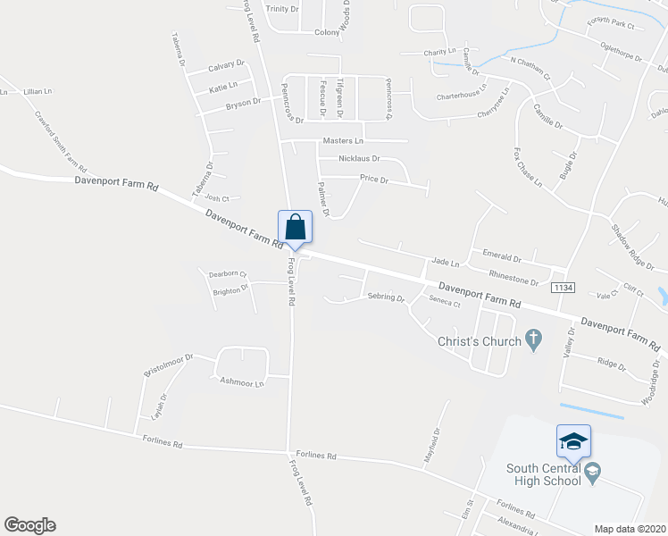 map of restaurants, bars, coffee shops, grocery stores, and more near 924 Selwood Lane in Winterville