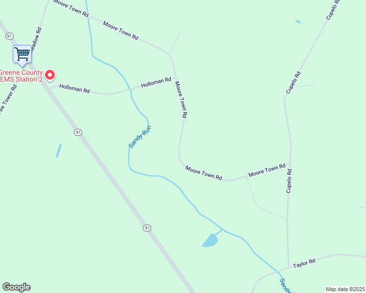 map of restaurants, bars, coffee shops, grocery stores, and more near 668 Moore Town Road in Walstonburg