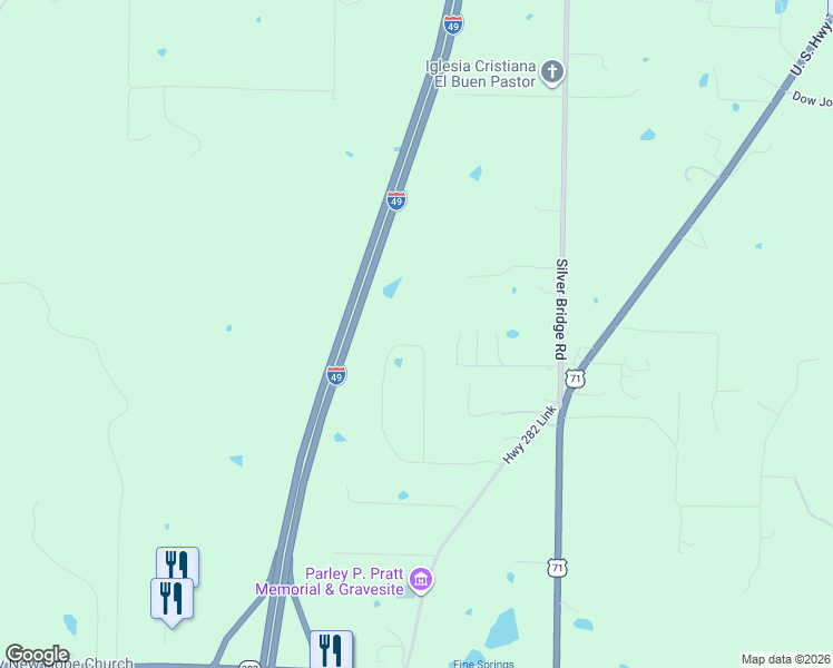 map of restaurants, bars, coffee shops, grocery stores, and more near 601 Stone Mountain Loop in Alma