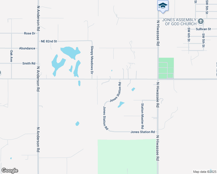 map of restaurants, bars, coffee shops, grocery stores, and more near 12500 E Wilshire Blvd in Jones