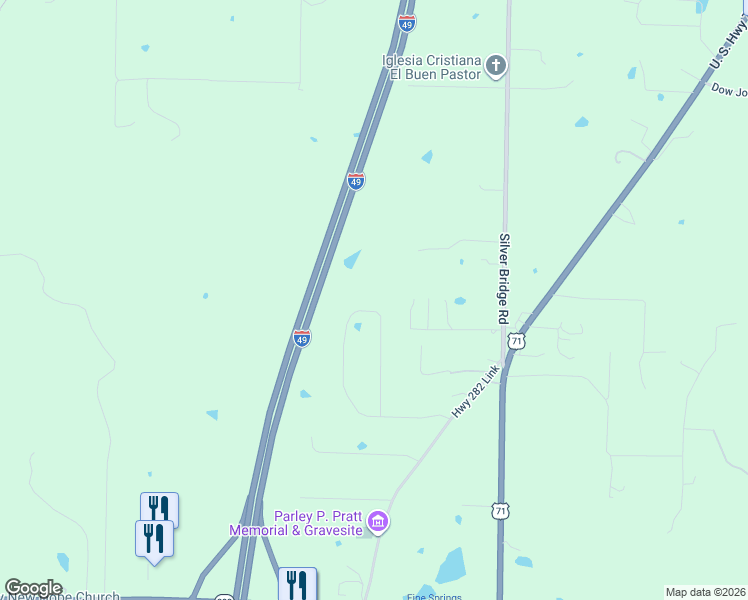 map of restaurants, bars, coffee shops, grocery stores, and more near 601 Stone Mountain Loop in Alma