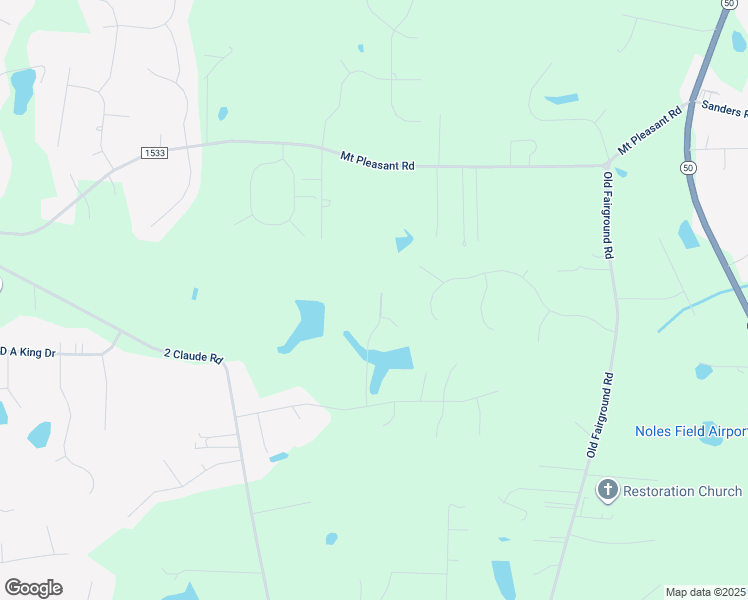 map of restaurants, bars, coffee shops, grocery stores, and more near 277 Hornbeam Lane in Johnston County