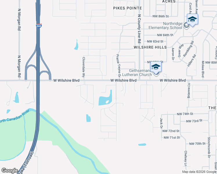 map of restaurants, bars, coffee shops, grocery stores, and more near 7712 Marathon Lane in Yukon