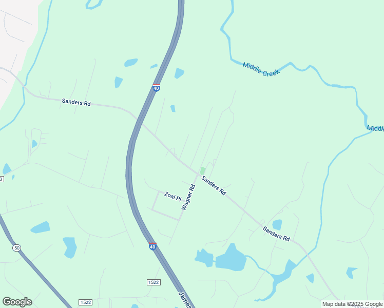 map of restaurants, bars, coffee shops, grocery stores, and more near 2376 Sanders Road in Johnston County