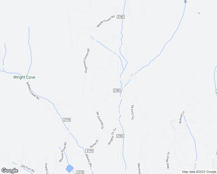 map of restaurants, bars, coffee shops, grocery stores, and more near Fairview Forest Drive in Fairview