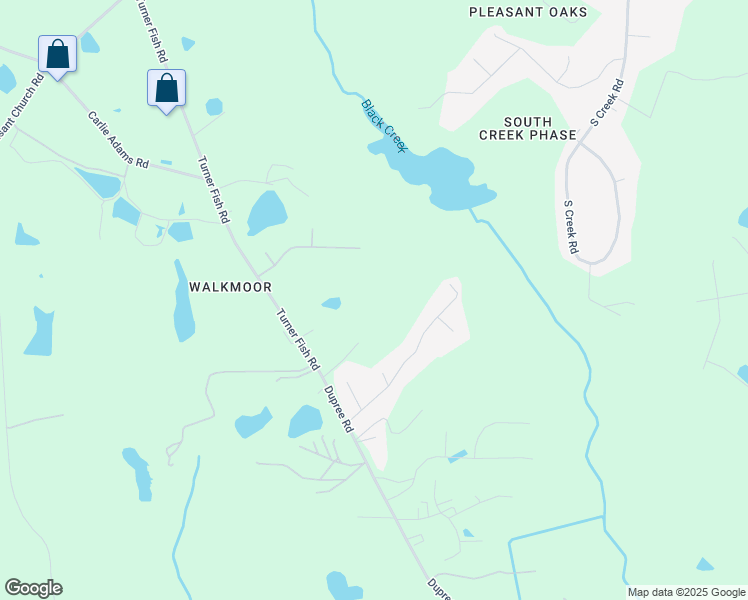map of restaurants, bars, coffee shops, grocery stores, and more near 7425 Turner Fish Road in Wake County