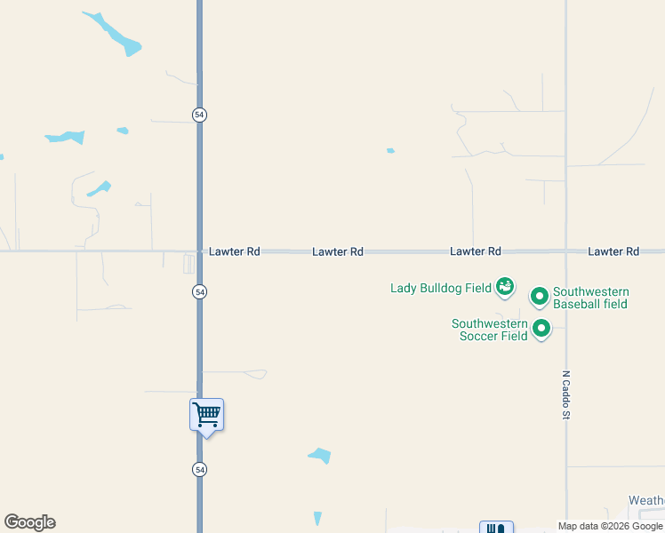 map of restaurants, bars, coffee shops, grocery stores, and more near Lawter Road in Weatherford