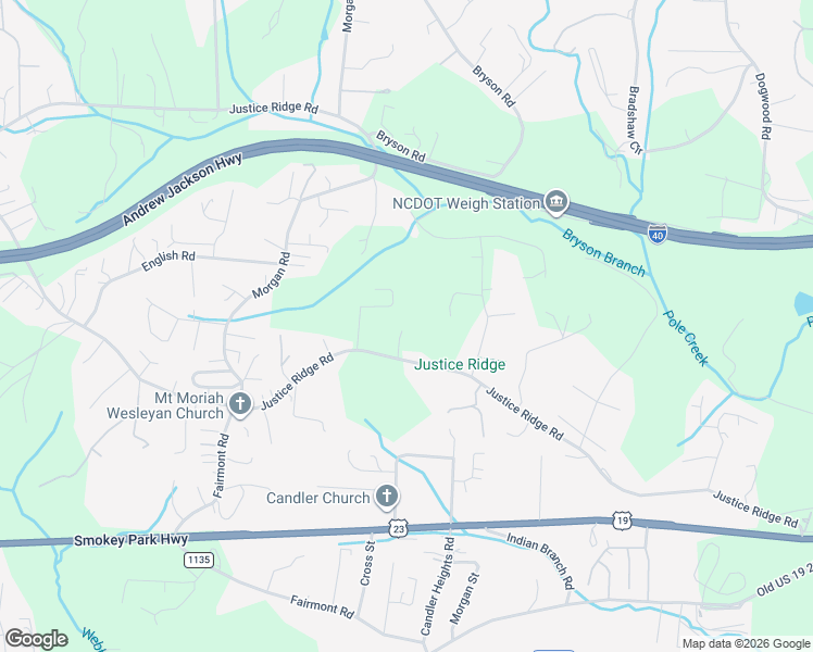 map of restaurants, bars, coffee shops, grocery stores, and more near 234 Justice Ridge Road in Candler