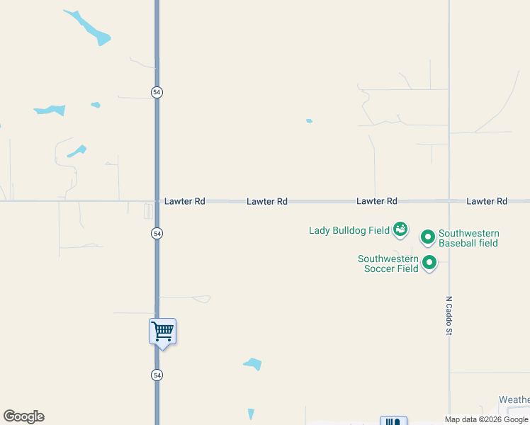 map of restaurants, bars, coffee shops, grocery stores, and more near Lawter Road in Weatherford
