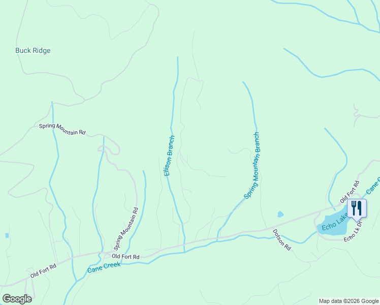 map of restaurants, bars, coffee shops, grocery stores, and more near 57 Bear Trail in Fairview