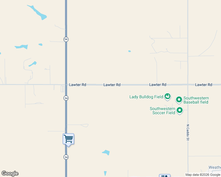 map of restaurants, bars, coffee shops, grocery stores, and more near Lawter Road in Weatherford