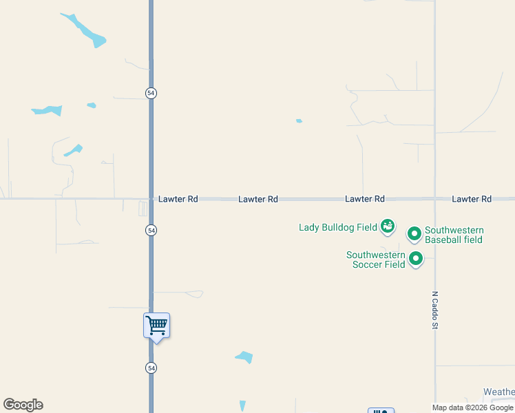 map of restaurants, bars, coffee shops, grocery stores, and more near 24075 Lawter Road in Weatherford