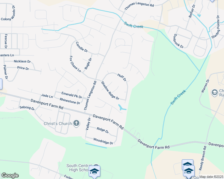 map of restaurants, bars, coffee shops, grocery stores, and more near 2128 Cameron Court in Winterville