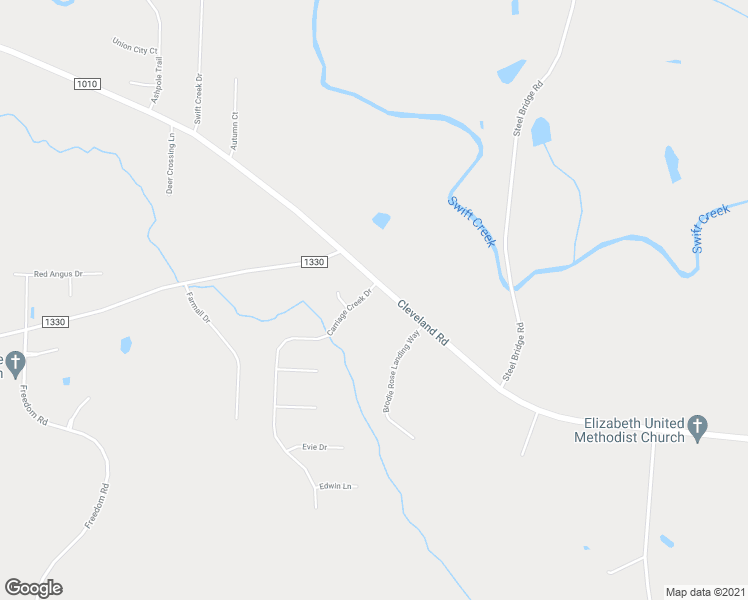 map of restaurants, bars, coffee shops, grocery stores, and more near 23 Carriage Creek Drive in Smithfield