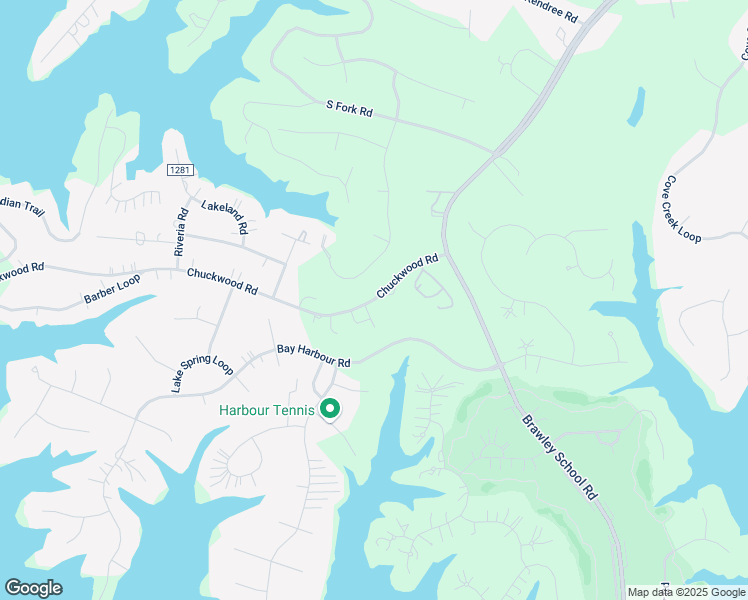 map of restaurants, bars, coffee shops, grocery stores, and more near Chuckwood Road in Mooresville