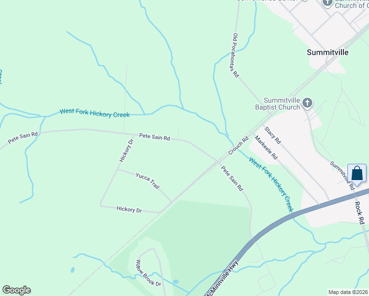 map of restaurants, bars, coffee shops, grocery stores, and more near 615 Pete Sain Road in Manchester