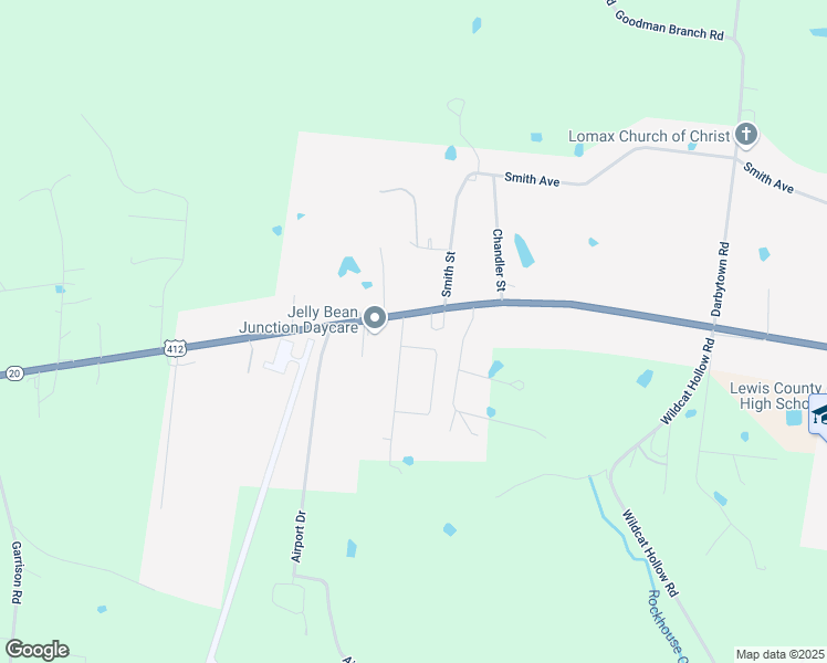 map of restaurants, bars, coffee shops, grocery stores, and more near 125 Blackwell Drive in Hohenwald