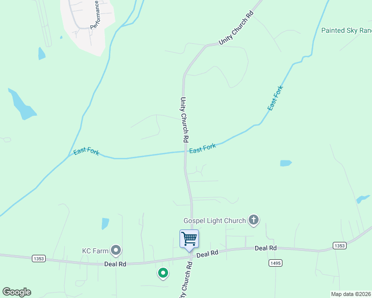 map of restaurants, bars, coffee shops, grocery stores, and more near 9281 Unity Church Road in Mooresville