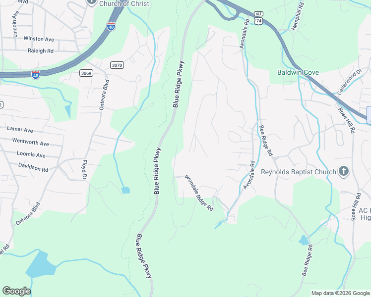 map of restaurants, bars, coffee shops, grocery stores, and more near 339 Ridge View Drive in Asheville